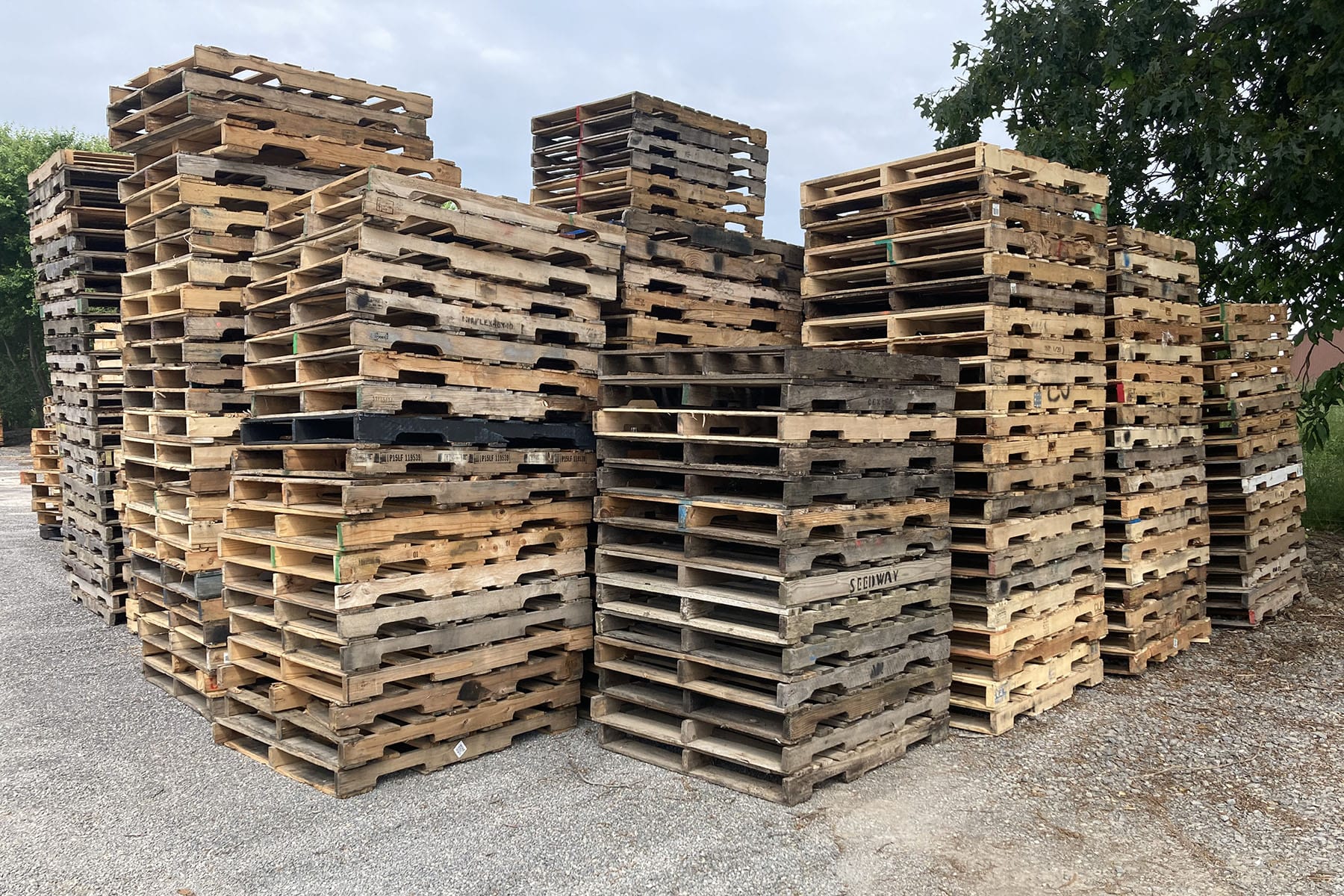 A photo of recycled pallets.